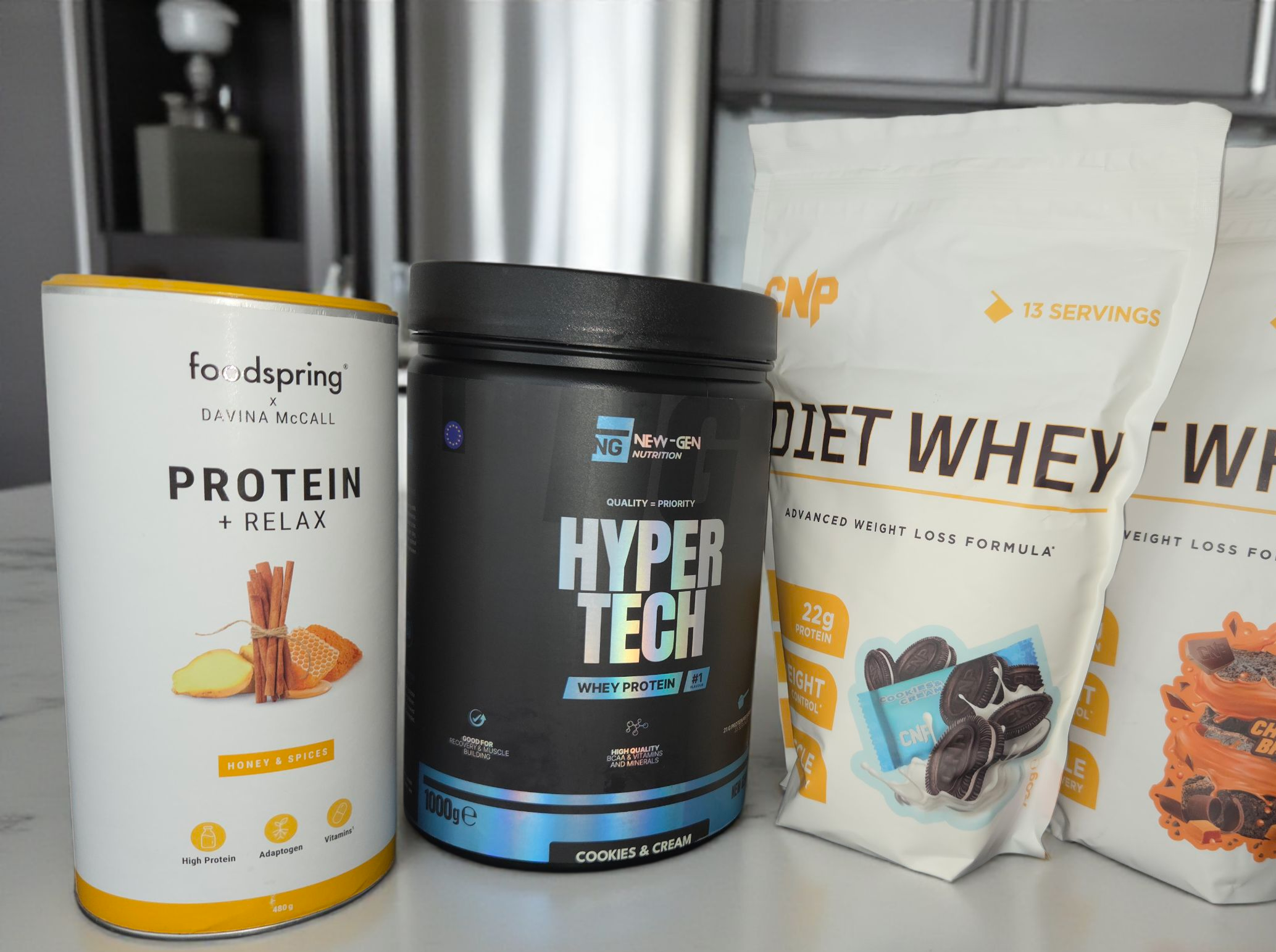 WHEY PROTEIN POWDER CONCENTRATE 1KG BCAAs - 33 SERVINGS